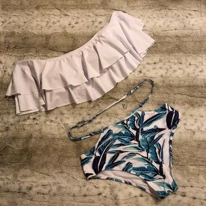 🤩OFFERS ACCEPTED: Highwaisted Ruffle Top bikini